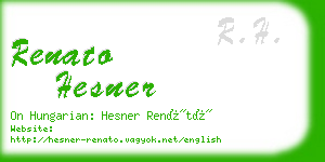 renato hesner business card